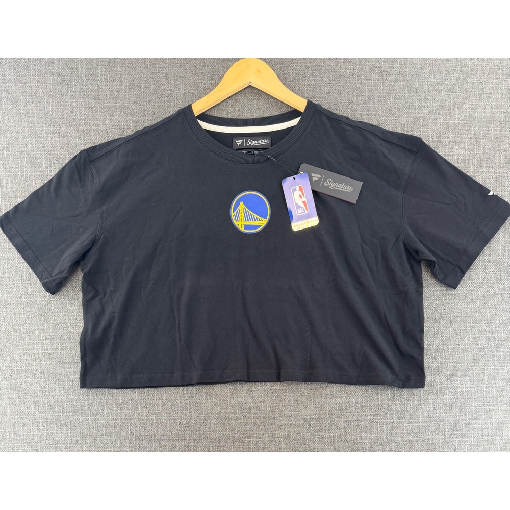 Fanatics Signature Golden State Warriors Cropped T-Shirt Black NBA Women Large